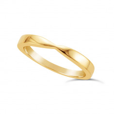 Ladies 9ct Gold Shaped Wedding Ring