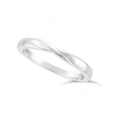 Ladies Palladium Shaped Wedding Ring