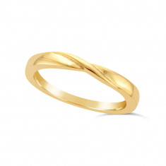 Ladies 9ct Gold Shaped Wedding Ring