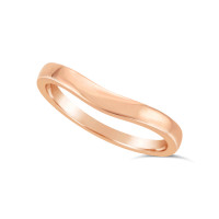 Ladies 18ct Gold Shaped Wedding Ring