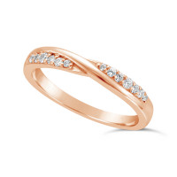 Ladies 9ct Gold Diamond Set Wedding Ring