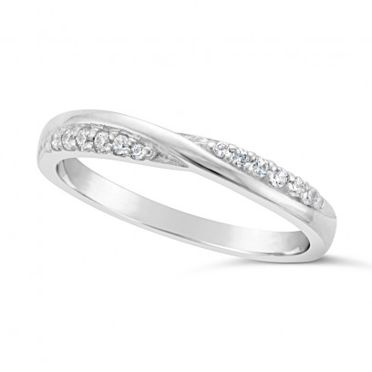 Triple Row Diamond Wedding Ring for Women | Angara