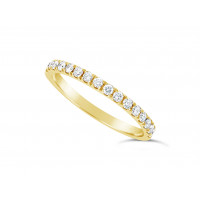 9ct Yellow Gold Ladies 0.33ct Pave Set Wedding Ring