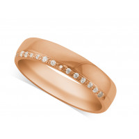 Gents 18ct Gold Diamond Set Wedding Ring