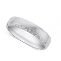 Gents 9ct Gold Diamond Set Wedding Ring