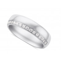 Gents 9ct Gold Diamond Set Wedding Ring