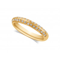 Ladies 18ct Gold Diamond Set Wedding Ring
