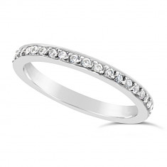 Ladies 9ct Gold Diamond Set Wedding Ring