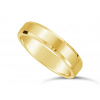Gents 18ct Gold  Bevelled Edge Ring
