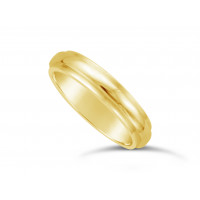Ladies 18ct Gold Diamond Cut Wedding Ring