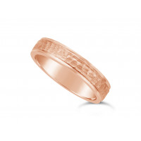 Ladies 9ct Gold Textured Pattern Wedding Ring