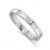 Platinum Ladies 3mm Wedding Ring with Centre Groove and Set with 3 Princess Cut Diamonds, Total Weight 7pts  