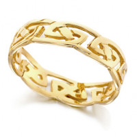 9ct Yellow Gold Ladies 4mm Celtic Twist Wedding Ring  