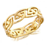 9ct Yellow Gold Gents 5mm Celtic Twist Wedding Ring  