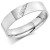 18ct White Gold Gents 5mm Wedding Ring with 3 Diamonds Diagonally Set Across Weighing a Total of 4.5pts  
