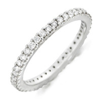 18ct White Gold Ladies Claw Set Full Eternity Ring Set With 0.50ct Of Diamonds 
