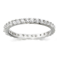 18ct White Gold Ladies Claw Set Full Eternity Ring Set With 0.75ct Of Diamonds 