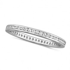 18ct White Gold Ladies Channel Set Full Eternity Ring  Set With 0.25ct Of Diamonds