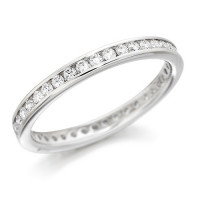 18ct White Gold Ladies Channel Set Full Eternity Ring  Set With 0.50ct Of Diamonds