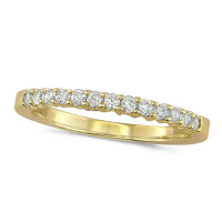 18ct Yellow Gold Ladies 13 Stone Claw Set 0.25ct Diamond Half Eternity Ring 