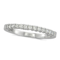 Platinum Ladies 13 Stone Claw Set 0.25ct Diamond Half Eternity Ring