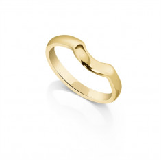 Curved Shaped Wedding Ring to Fit Around Your Engagement Ring