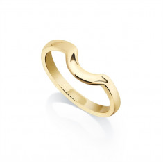 Curved Shaped Wedding Ring to Fit Around Your Engagement Ring