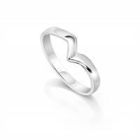 Curved Shaped Wedding Ring to Fit Around Your Engagement Ring