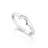 Curved Shaped Wedding Ring to Fit Around Your Engagement Ring