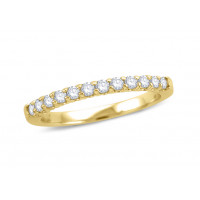 18ct Yellow Gold Ladies 12-Stone Diamond Half Eternity Ring Set with 0.50ct of Diamonds