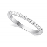 9ct White Gold Ladies 13-Stone Diamond Wedding Ring Set with 0.20ct of Diamonds