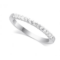 9ct White Gold Ladies 13-Stone Diamond Wedding Ring Set with 0.20ct of Diamonds