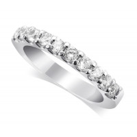 9ct White Gold Ladies 10-Stone Diamond Wedding Ring Set with 0.35ct of Diamonds