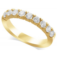 18ct Yellow Gold Ladies Diamond Half Eternity Ring Set with 0.75ct of Diamonds