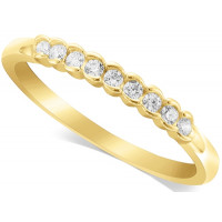 18ct Yellow Gold Ladies Diamond Half Eternity Ring Set with 0.15ct of Diamonds
