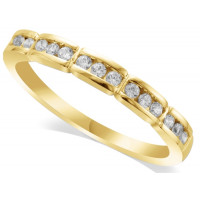 18ct Yellow Gold Ladies Channel Set Diamond Half Eternity Ring Set with 0.20ct of Diamonds