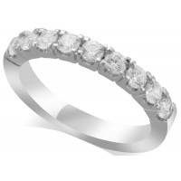 18ct White Gold Ladies Diamond Half Eternity Ring Set with 0.75ct of Diamonds