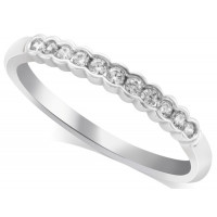 18ct White Gold Ladies Diamond Half Eternity Ring Set with 0.15ct of Diamonds in Scallop Setting