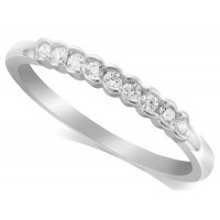 18ct White Gold Ladies Diamond Half Eternity Ring Set with 0.15ct of Diamonds