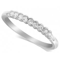 18ct White Gold Ladies Diamond Half Eternity Ring Set with 0.15ct of Diamonds
