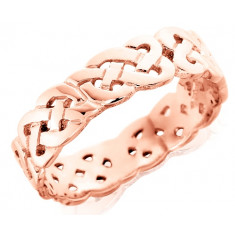 9ct Rose Gold Ladies 4mm Celtic Twist Wedding Ring