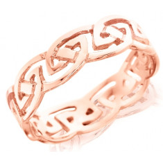 9ct Rose Gold Ladies 4mm Celtic Twist Wedding Ring