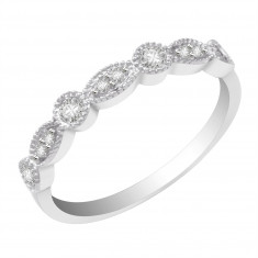 Ladies 18ct White Gold Half Eternity Diamond Ring set with 0.20ct H/SI Diamonds