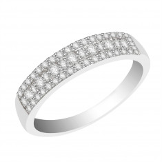 Ladies 18ct White Gold Half Eternity Diamond Ring set with 0.32ct H/SI Diamonds