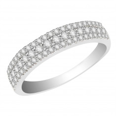 Ladies 18ct White Gold Half Eternity Diamond Ring set with 0.33ct H/SI Diamonds