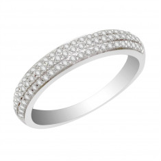 Ladies 18ct White Gold Half Eternity Diamond Ring set with 0.29ct H/SI Diamonds