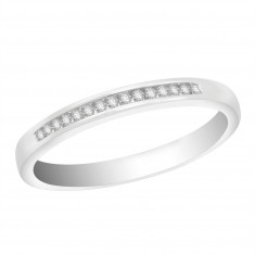 Ladies 18ct White Gold Half Eternity Diamond Ring set with 0.07ct H/SI Diamonds