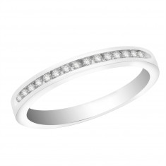 Ladies 18ct White Gold Half Eternity Diamond Ring set with 0.11ct H/SI Diamonds