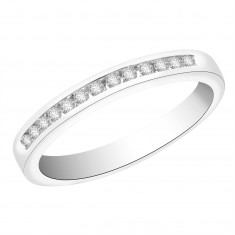 Ladies 18ct White Gold Half Eternity Diamond Ring set with 0.15ct H/SI Diamonds