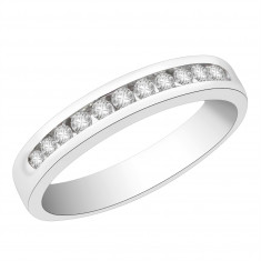 Ladies 18ct White Gold Half Eternity Diamond Ring set with 0.19ct H/SI Diamonds